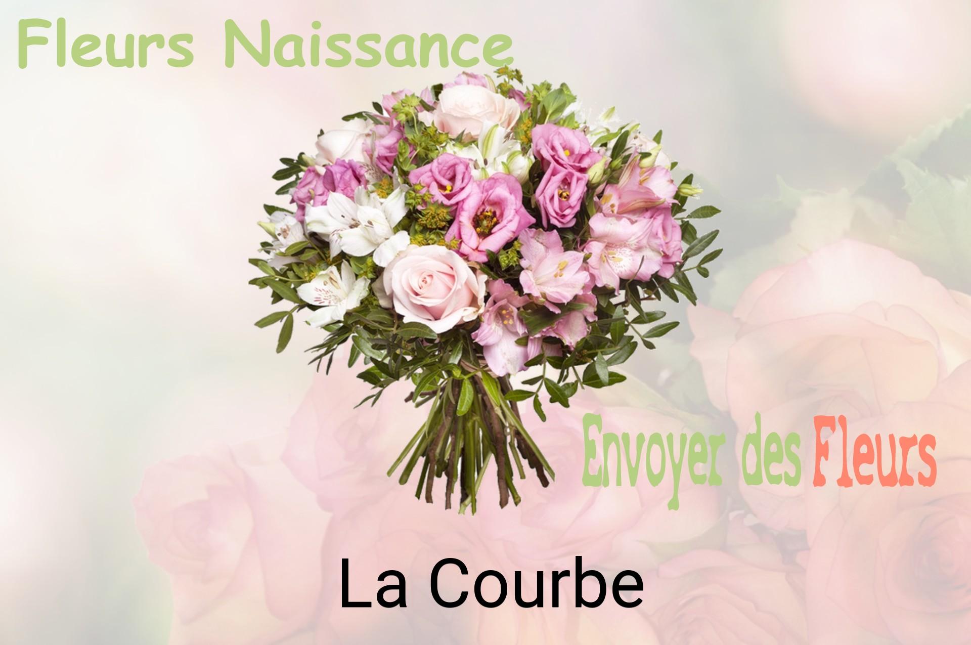 Bouquet de fleurs de naissance livré à La Courbe